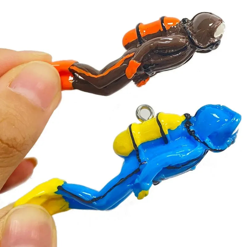 Glow Green Mini Floating Diver Aquarium Decoration Accessories